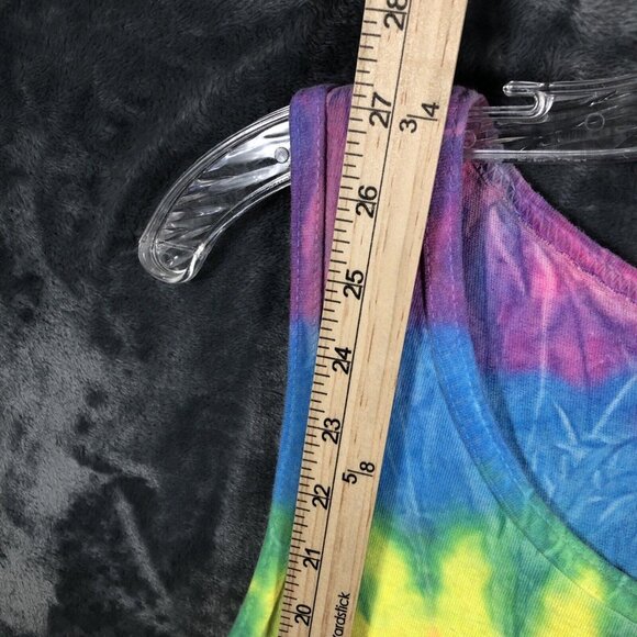 Tie-Dyed Tank Top Woman’s Be Kind Size Adult Medium Bright Summer Colors Shirt - Picture 8 of 9